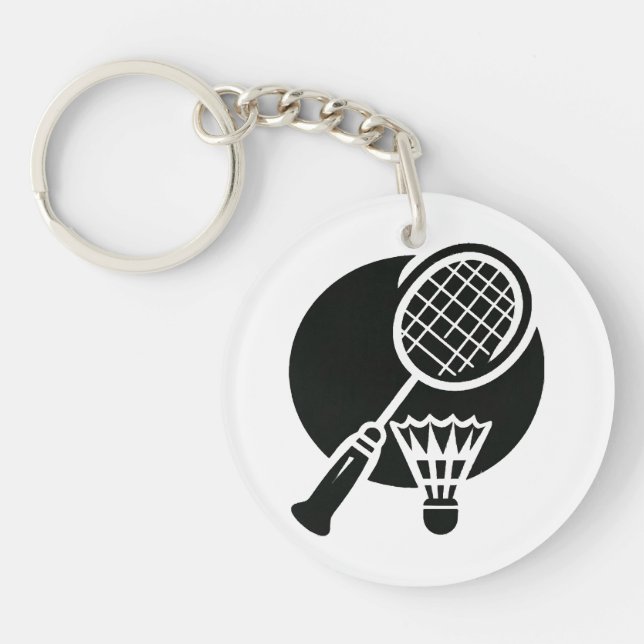 Llavero Gráfico de bádminton (Frente)