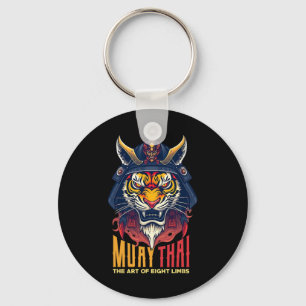 Llavero Gráfico de boxeo tailandés muay samurai tigre tail