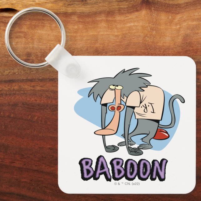 Llavero Gráfico de caracteres de Baboon de I.R. (Anverso)