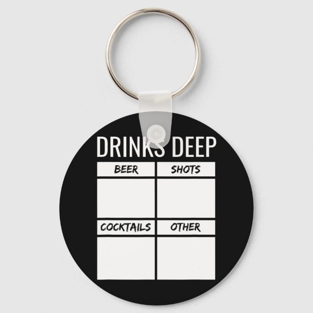 Llavero Gráfico de conteo de bebidas para fiesta de solter (Anverso)