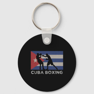 Llavero Gráfico de guantes de boxeo con bandera cubana de