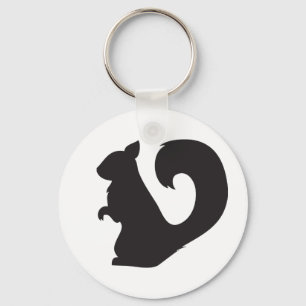 Llavero Gráfico de la silueta del arbolado del critter de