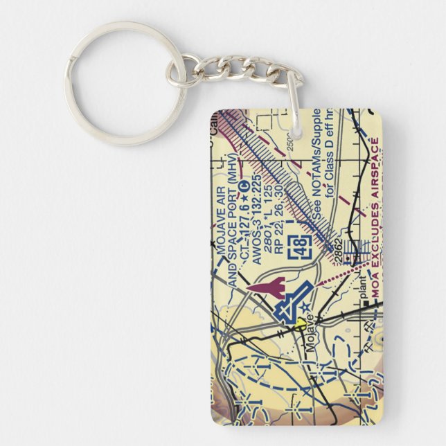 Llavero Gráfico de Mojave Air and Space Port / diagrama de (Frente)