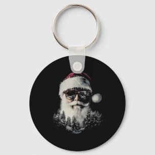 Llavero Gráfico de Papá Noel de Navidad Gafas de sol X-mas
