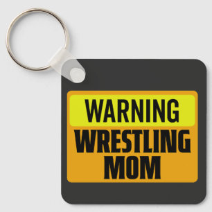 Llavero Gráfico de Señal de Deportes de Mamá de Lucha Libr