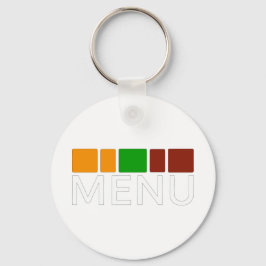 Llavero Gráfico de texto de menú de cuadrados coloridos