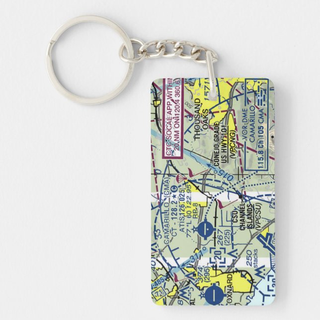 Llavero Gráfico del aeropuerto de Camarillo / diagrama de  (Frente)