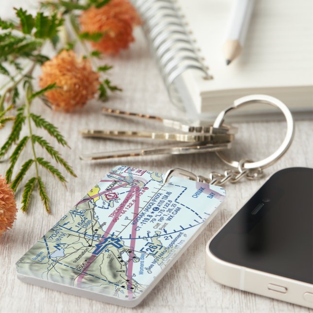 Llavero Gráfico del aeropuerto de Kodiak/diagrama de taxis (Frente Derecha)