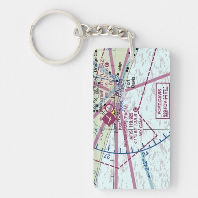 Llavero Gráfico del aeropuerto de Nome/diagrama de taxis (Frente)