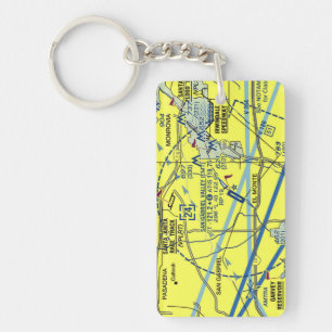 Llavero Gráfico del aeropuerto del valle de San Gabriel/di