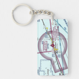 Llavero Gráfico del aeropuerto Maratón de Cayos de Florida