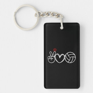 Llavero Gráfico del jugador de voleibol Peace Love