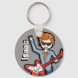 Llavero Gráfico gris "Soy Rockstar" llamado keychain