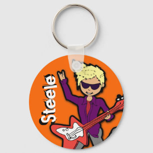 Llavero Gráfico naranja "Soy Rockstar" llamado keychain