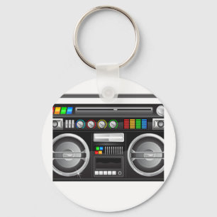 Llavero gráfico retro boombox ghetto blaster