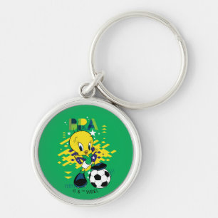 Llavero Gráficos de fútbol del equipo de Brasil con TWEETY