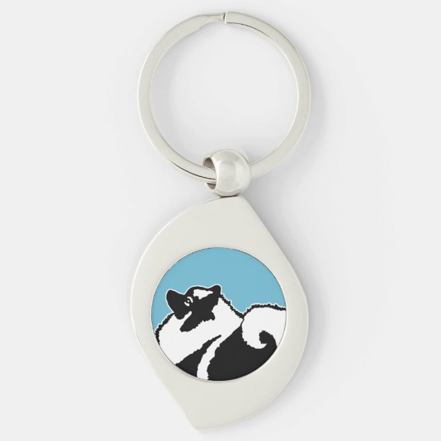 Llavero Gráficos de Keeshond - Arte de perro original lind (Anverso)