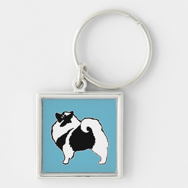 Llavero Gráficos de Keeshond - Arte de perro original lind (Frente)