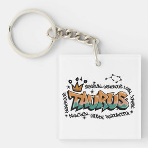Llavero grafiti del zodiaco Tauro