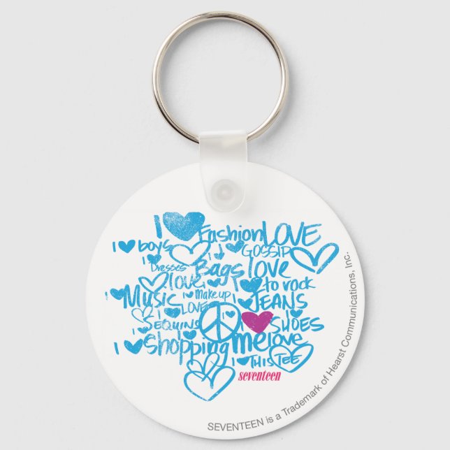 Llavero Grafiti morado/Aqua (Anverso)