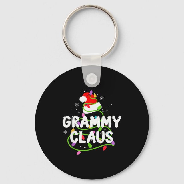 Llavero Grammy Claus Funny Christmas Lights Pajama Family  (Anverso)