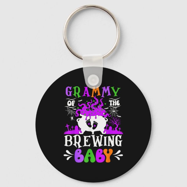 Llavero Grammy Of The Brewing Baby Grandma To Be Halloween (Anverso)