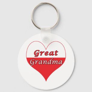 Llavero Gran Abuela Corazón Polaco
