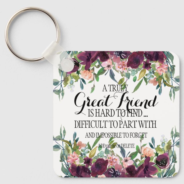 Llavero Gran Amigo Familia gracias Bestie aprecio (Anverso)