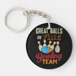 Llavero Gran Balls Fire Bowling Team Shirt Funny Vintage