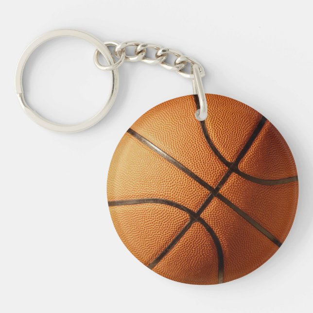 Llavero Gran baloncesto tradicional Naranja tradicional, (Frente)