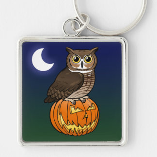 Llavero Gran búho de cuernos de Halloween