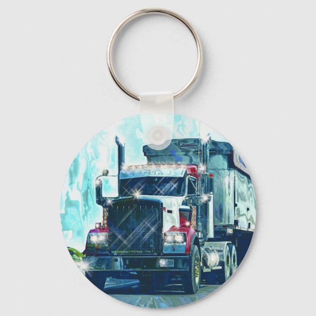 Llavero GRAN CAMIÓN RED GRAVEL TRUCK Art Keychain (Anverso)