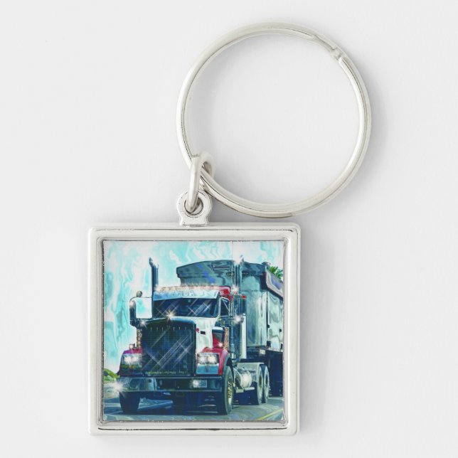 Llavero GRAN CAMIÓN RED GRAVEL TRUCK Art Keychain (Frente)