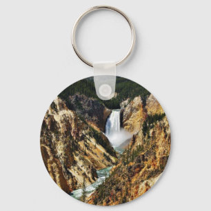 Llavero Gran Cañón del parque de Yellowstone que mira