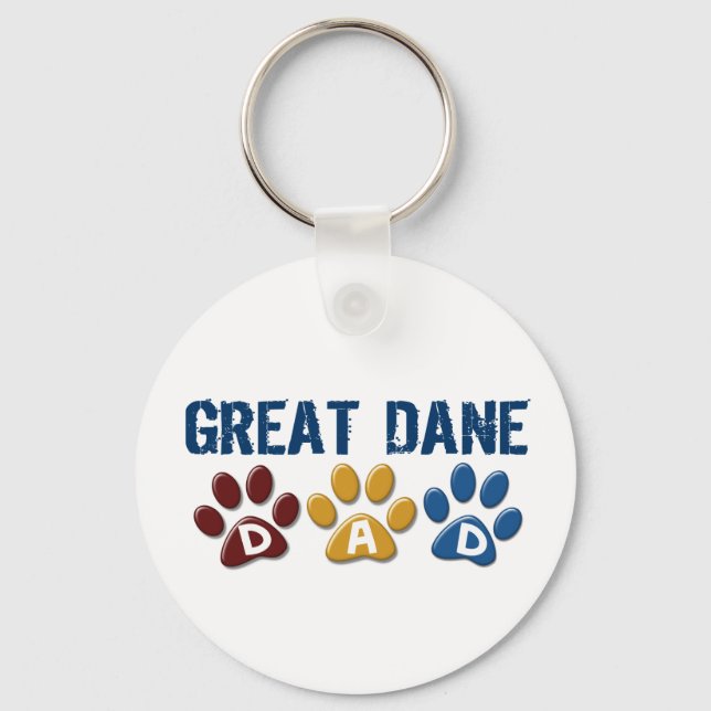 Llavero GRAN DANE Dad Paw Print 1 (Anverso)