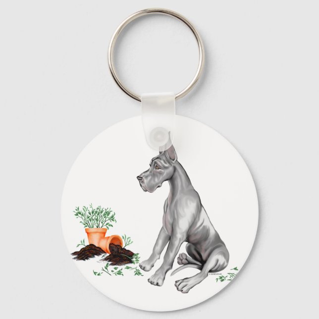 Llavero Gran dane Naughty Pup Black (Anverso)