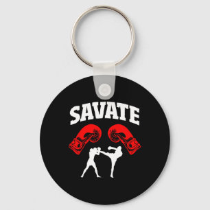 Llavero Gran diseño de Savate Boxeo Patada Mma Kickboxing