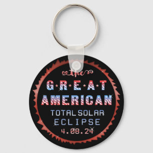 Llavero Gran Eclipse Solar Total Estadounidense 8 de Abril