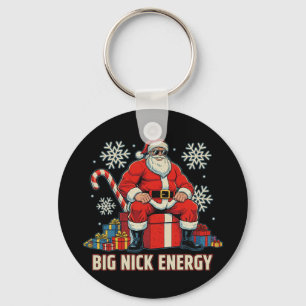 Llavero Gran Energía Nick Divertido Santa Navidad Vintage 