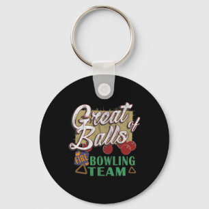 Llavero Gran Equipo de Bolos de Fuego Pin Vintage Divertid