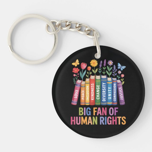 Llavero Gran fan de los derechos humanos  (Frente)