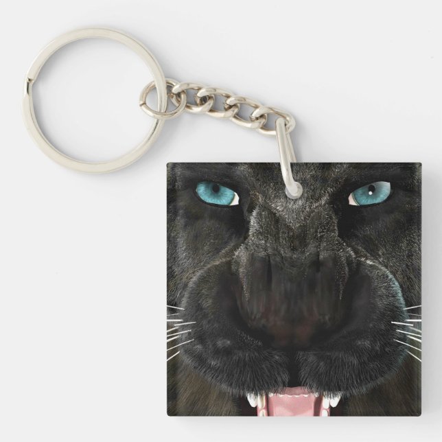 Llavero Gran Gato Pantera Negra (Frente)