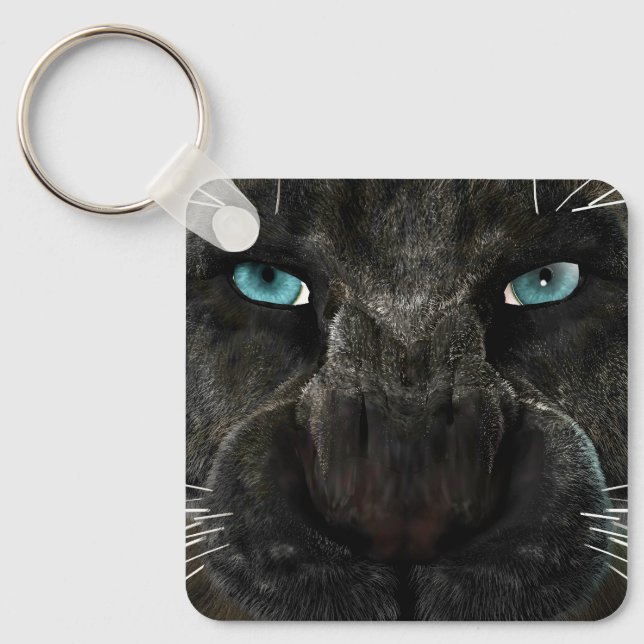 Llavero Gran Gato Pantera Negra (Anverso)