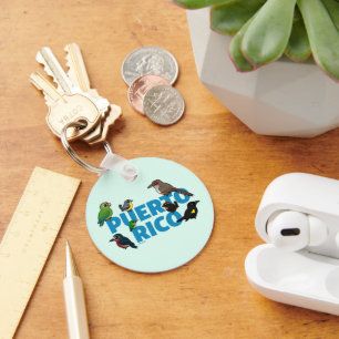 Llavero Gran hazaña de Puerto Rico. Aves endémicas