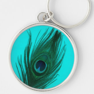Llavero Gran Keychain Premium de la pluma de Peacock verde