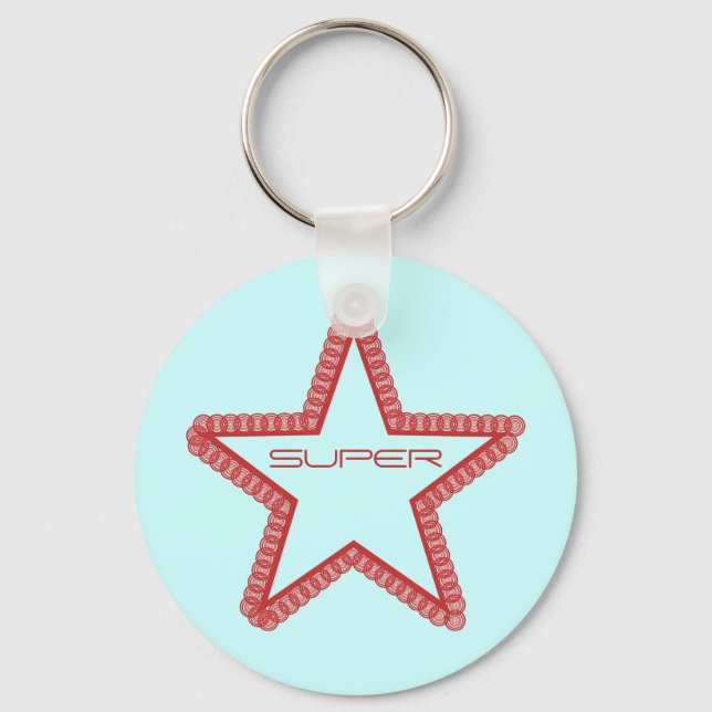 Llavero Gran Keychain Superstar, Rojo (Anverso)