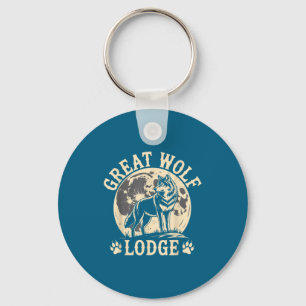 Llavero Gran Lodge del Lobo Aullador Escena de la Naturale