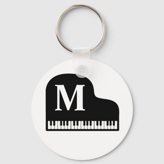 Llavero Gran monograma pianista personalizado (Anverso)