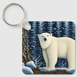 Llavero Gran Oso Blanco Del Norte