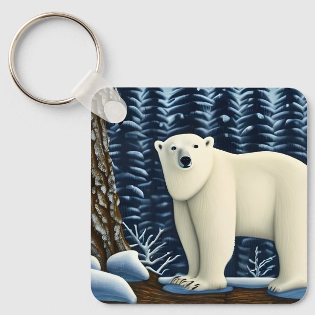 Llavero Gran Oso Blanco Del Norte (Anverso)